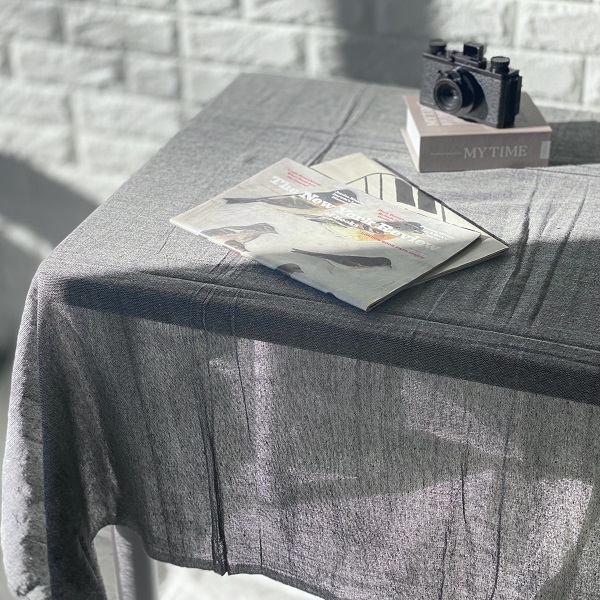 マルチカバー インド綿100% シンプルカラー ナチュラル グレー 145cm×225cm　km023